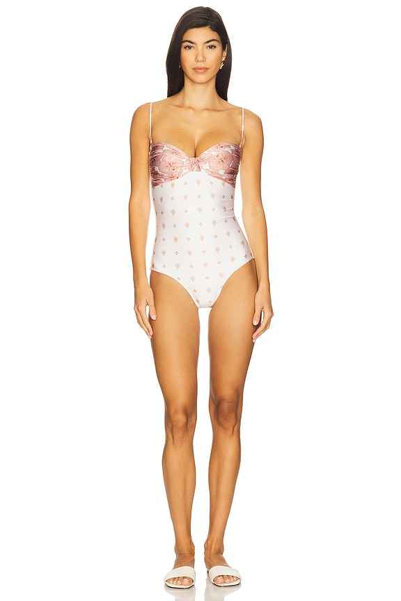 view 2 of 5 Aloe One Piece in Pink Print