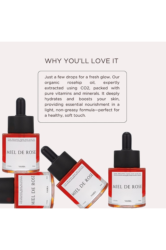 view 2 of 6 MIEL DE ROSE ORGANIC ROSEHIP OIL 페이스 세럼 in 