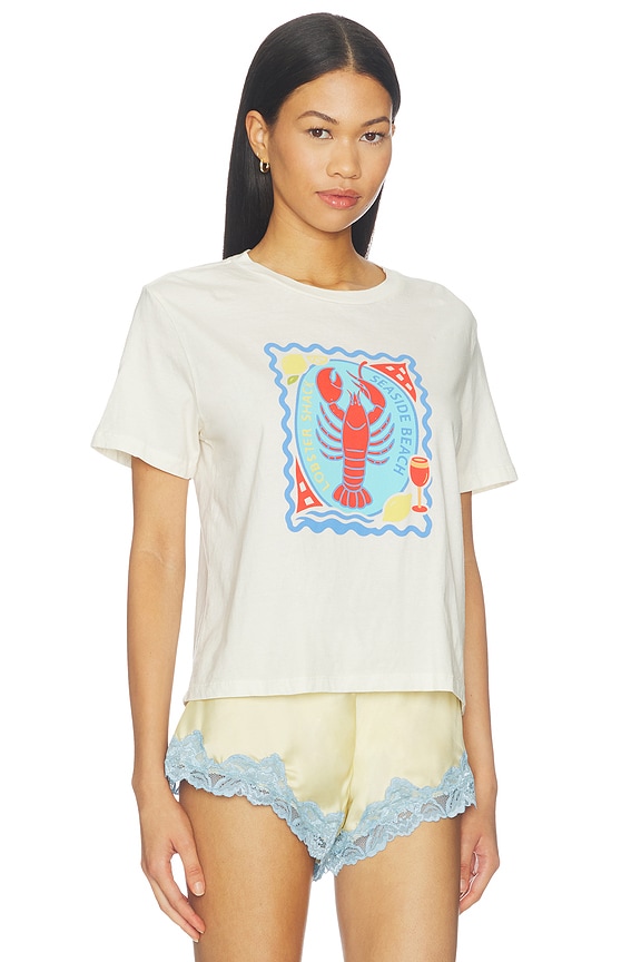 view 2 of 4 Seaside Beach Shack Everyday Tee in Off White