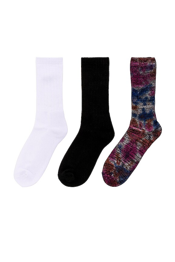 view 2 of 2 CHAUSSETTES STUSSY in Black & White & Blue & Orange