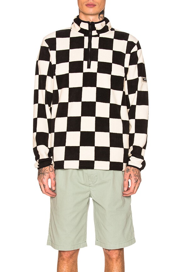 view 2 of 5 Checkered Mock Neck in Black