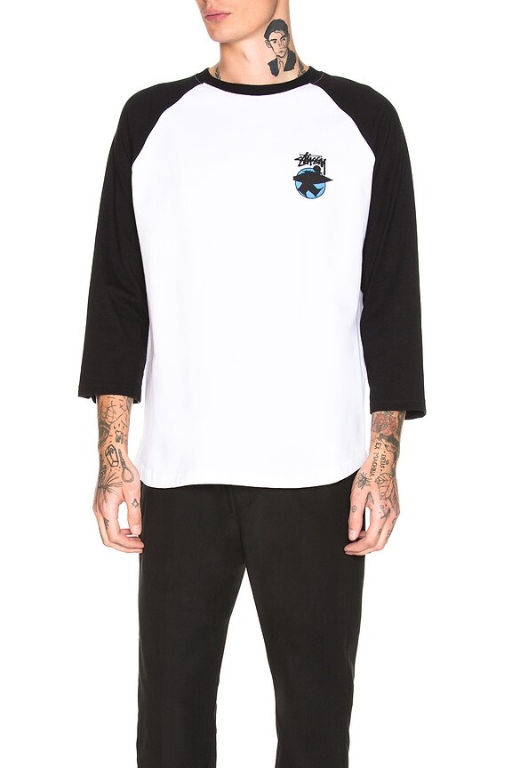 view 2 of 5 CAMISETA JERSEY DE RAGLÁN SURFMAN in Black