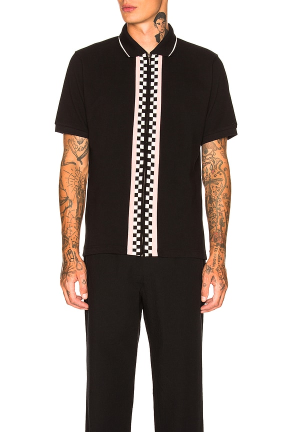 view 1 of 5 Julian Full Zip Polo in Black