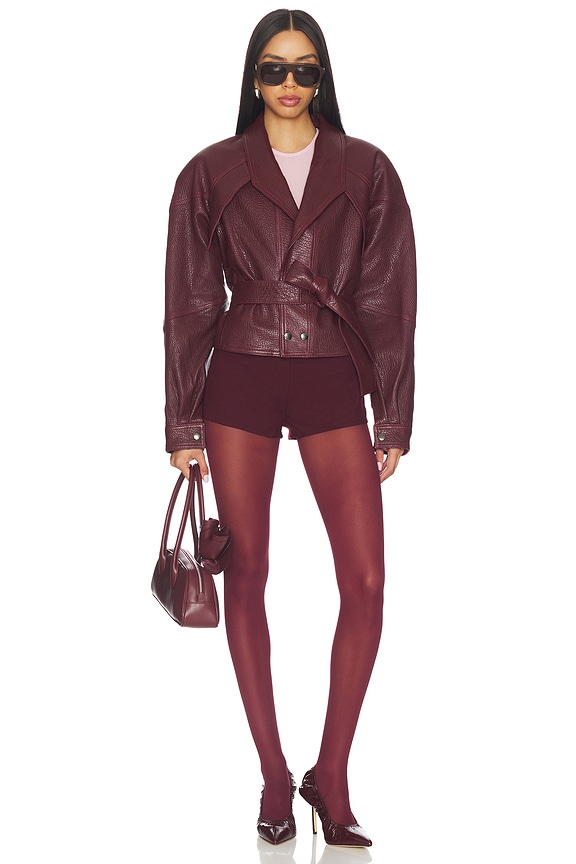 view 2 of 2 Svea Premium Tights in Deep Red