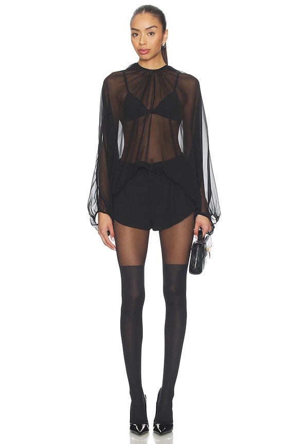 view 2 of 2 Dagmar Over The Knee Tights in Black