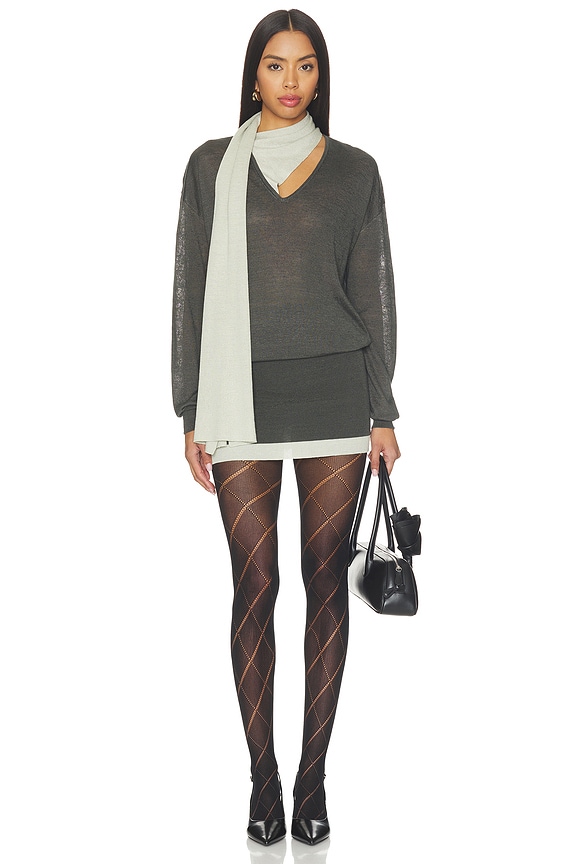 view 2 of 2 Kitty Romb Pointelle Tights in Black