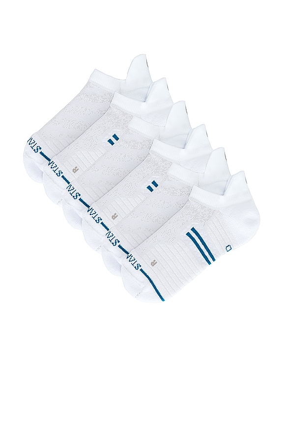 view 2 of 4 Athletic Tab 3 Pack Socks in White