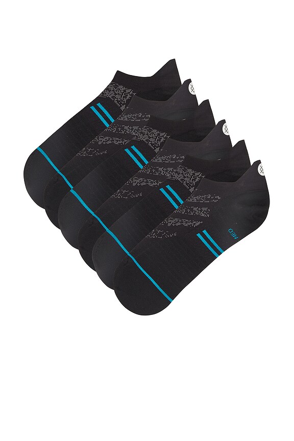 view 2 of 4 Run Ultralight Tab 3 Pack Socks in Black