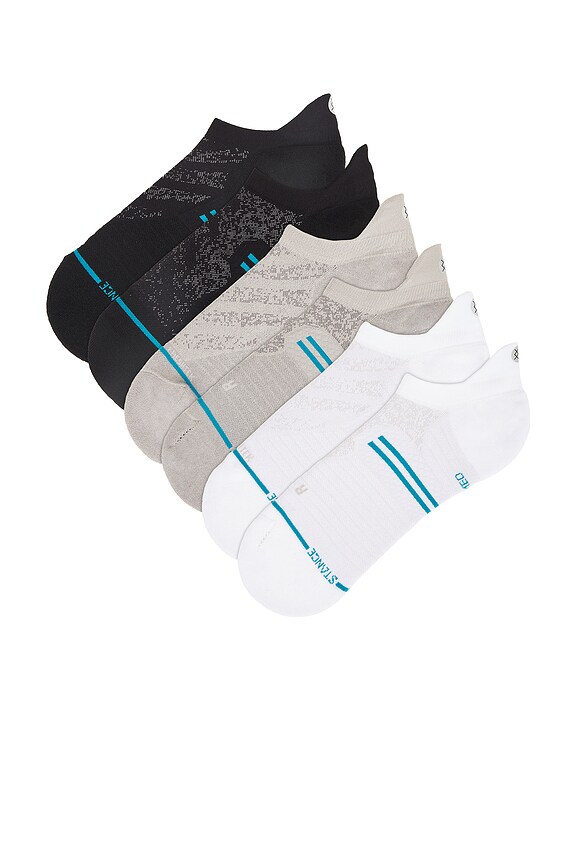 view 2 of 4 Run Light Tab 3 Pack Socks in Multi