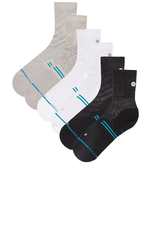 view 2 of 4 Run Light Crew 3 Pack Socks in Multi