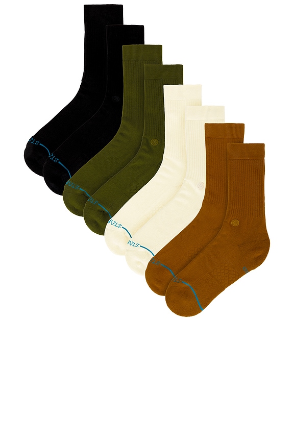 view 2 of 4 Icon Crew 4 Pack Socks in Gold