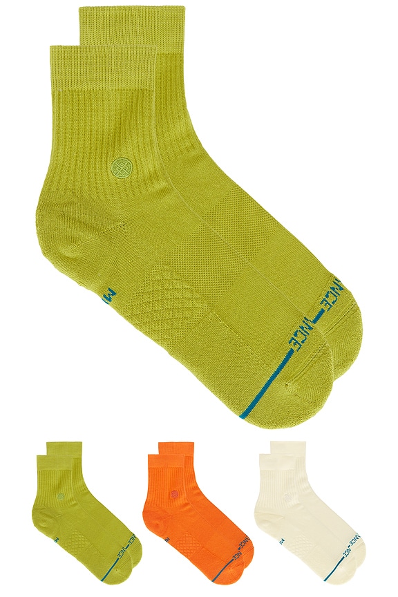 view 1 of 5 Icon Quarter 3 Pack Socks in Canvas