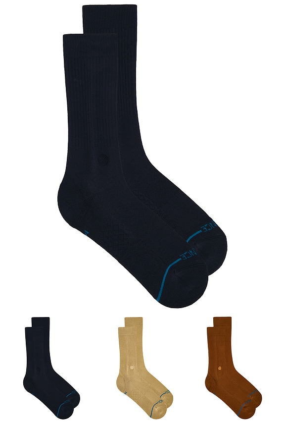 view 1 of 5 Icon 3 Pack Socks in Sand