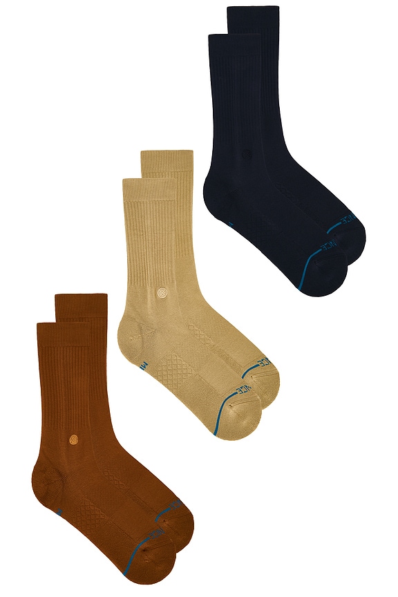 view 2 of 5 Icon 3 Pack Socks in Sand