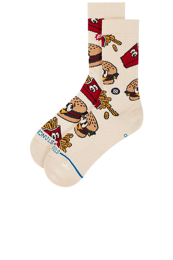 view 2 of 4 Combo Meal Crew Socks in Tan