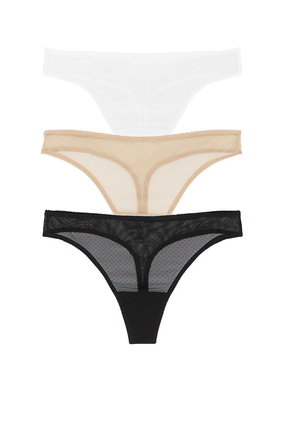 view 1 of 2 TANGA JOLIE in Black, White and Nylon