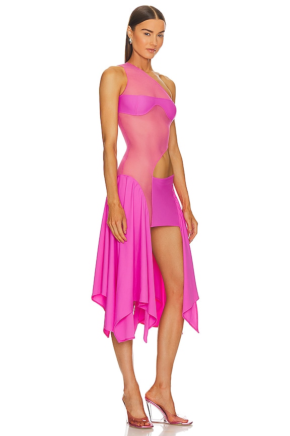 view 2 of 3 X Revolve Tricot Mesh Dress in Bubble Gum Pink