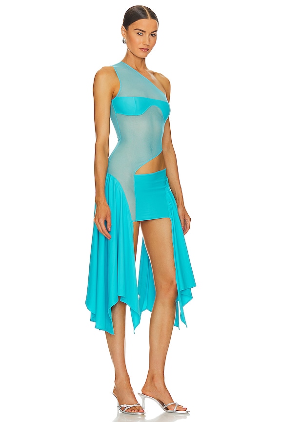 view 2 of 3 X Revolve Tricot Mesh Dress in Sky Blue