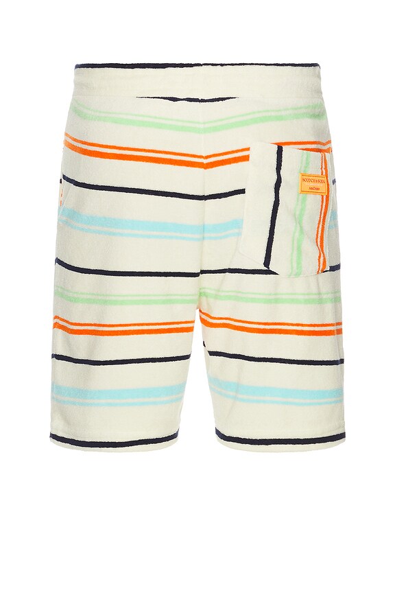 view 2 of 4 Towelling Sweatshort in Multicolor Stripe