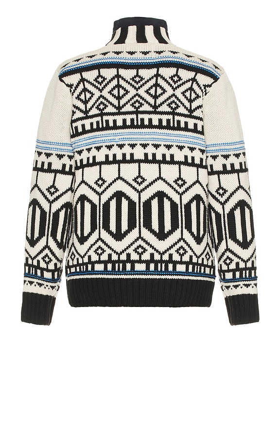 view 2 of 6 Chunky Zip Cardigan in Off White & Black