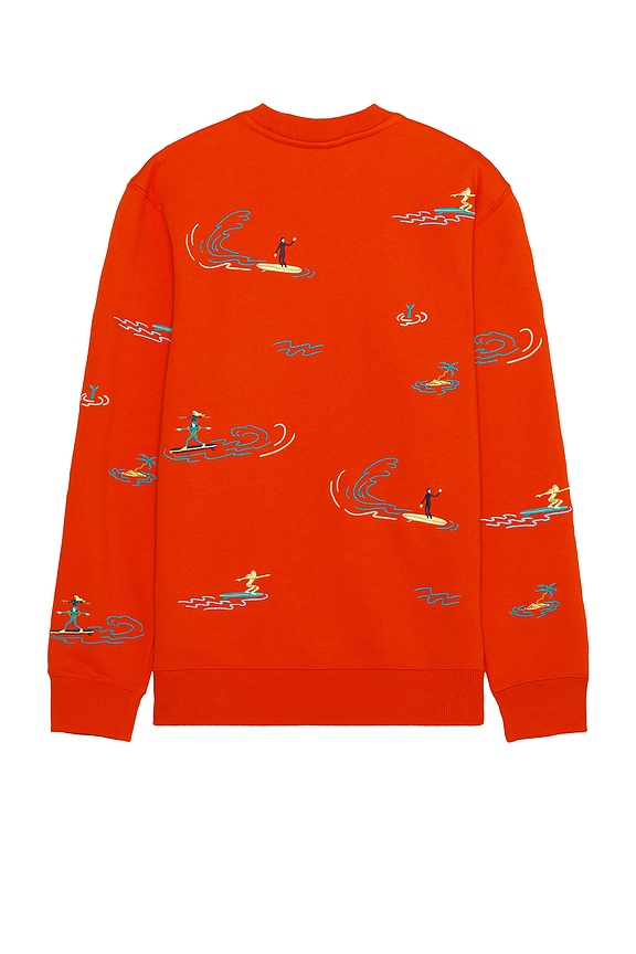 view 2 of 4 Allover Embroidery Sweatshirt in Boat Red
