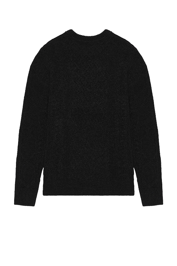 view 2 of 3 Chenille Cable Sweater in Black