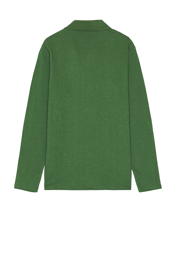 view 2 of 3 Chest Pocked Relaxed Fit Polo Sweater in Sage Green