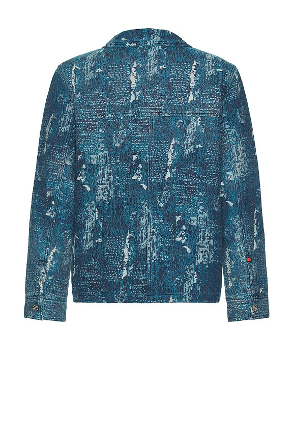 view 2 of 4 Structured Stripe Shirt in Denim Jacquard
