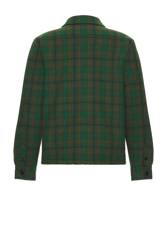 view 2 of 4 Teddy Lined Checked Overshirt in Green Check
