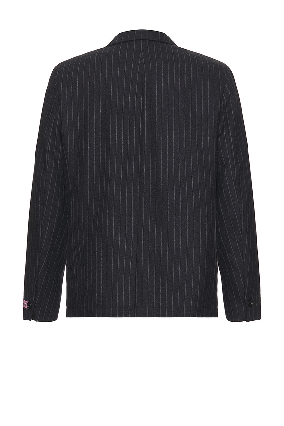 view 2 of 4 Relaxed Pinstripe Blazer in Charcoal Stripe