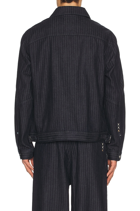 view 2 of 5 Western Detail Trucker Jacket in Navy