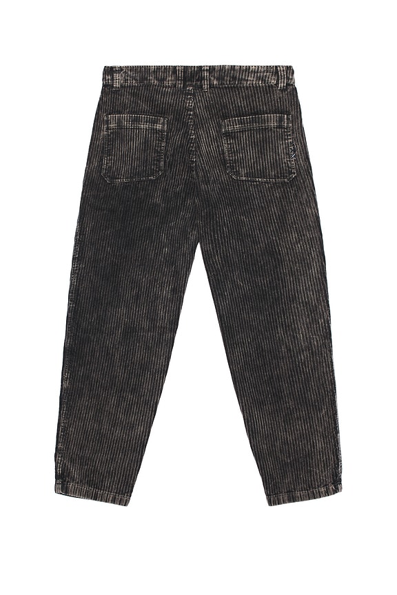 view 2 of 5 Pleated Washed Corduroy Chino in Black