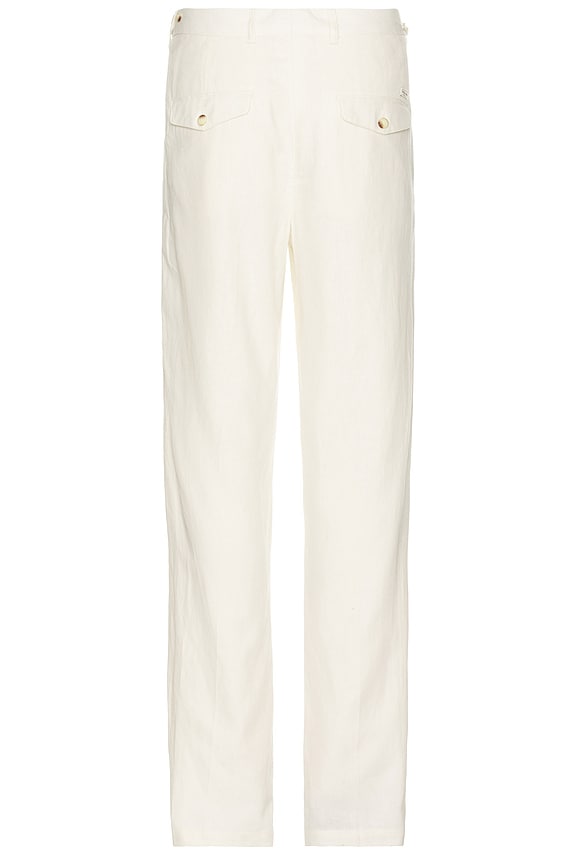 view 2 of 6 Pleated Relaxed Trouser in White