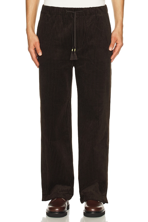 view 1 of 6 Jacquard Cotton Blend Pants in Demitasse