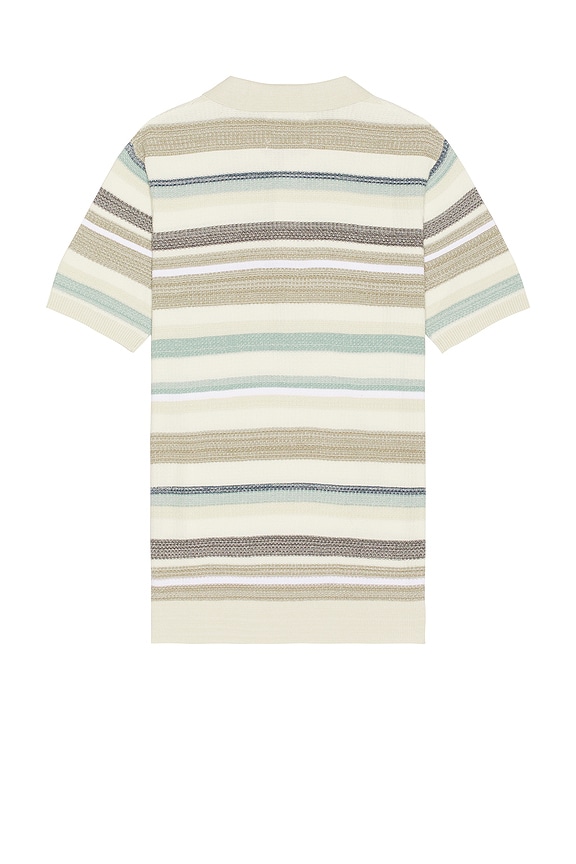 view 2 of 3 Structured Knitted Polo in Multi Stripe