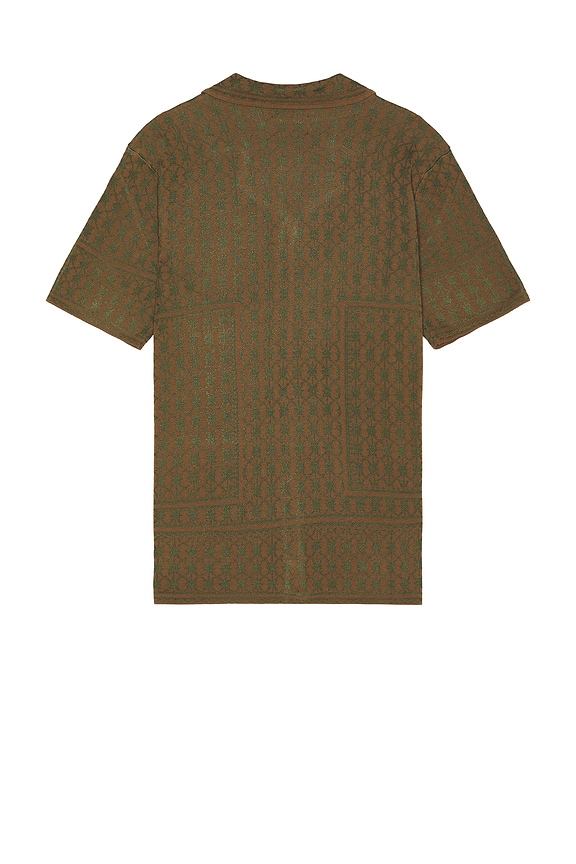 view 2 of 4 Jacquard Knitted Button Down Shirt in Imagine Places Print