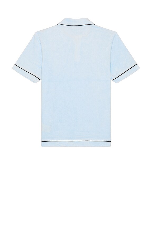 view 2 of 4 Toweling Relaxed Fit Polo in Light Blue