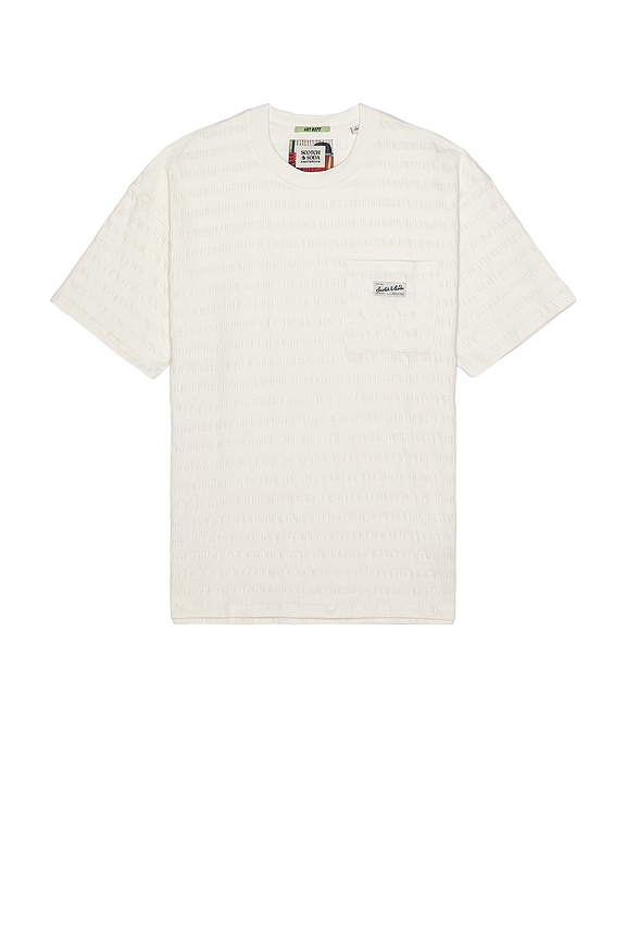 view 1 of 5 Horizonal Textured T-Shirt in Eggnog