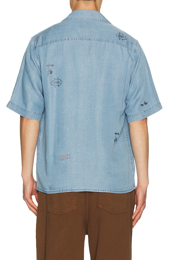 view 2 of 5 Basquiat Relaxed Fit Short Sleeved Shirt in Navy
