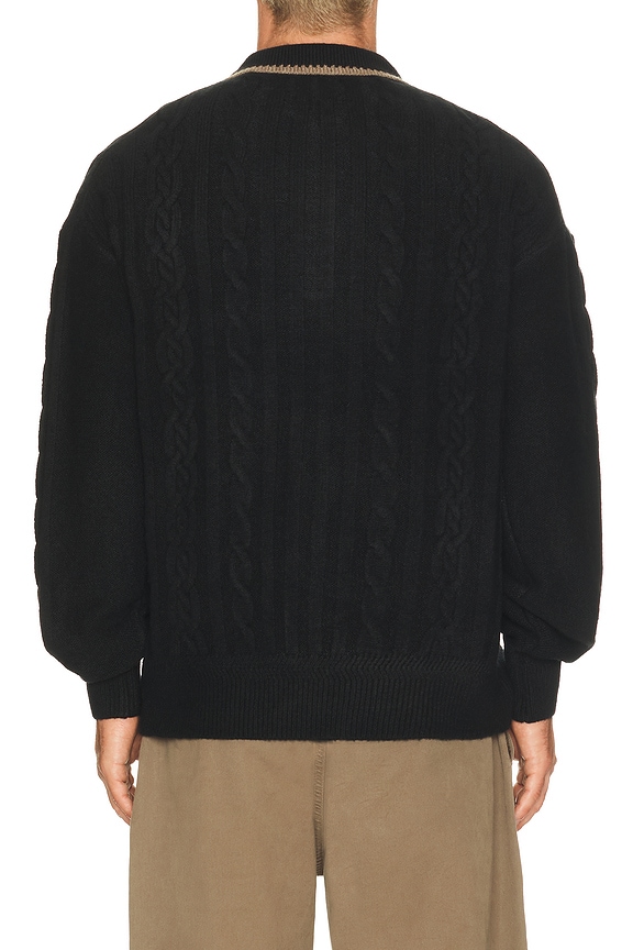 view 2 of 4 Soft Knit Polo Cable Pullover in Meteorite