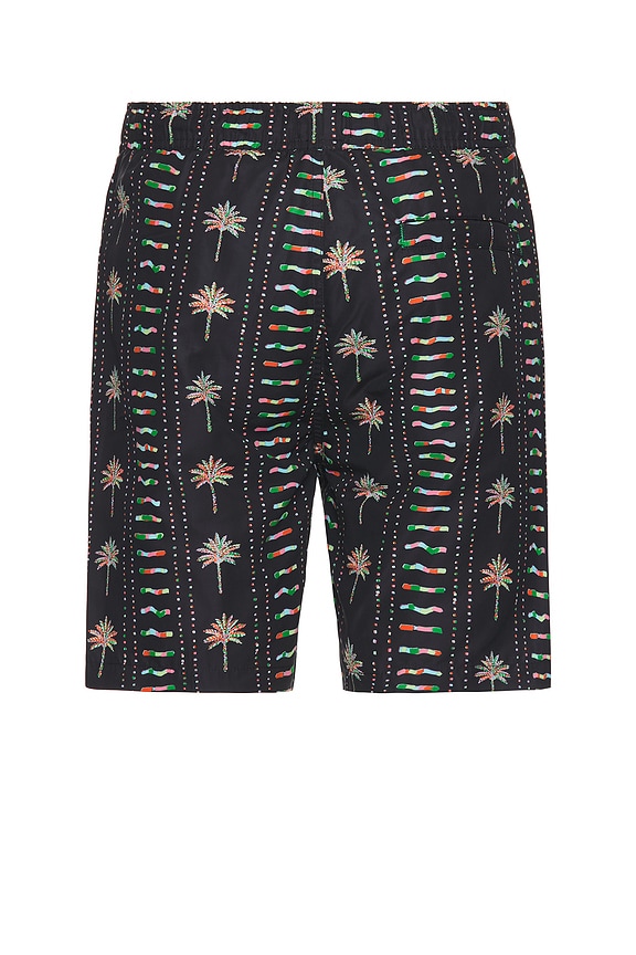 view 2 of 3 Mid Length Swim Short in Multi Palm Trees