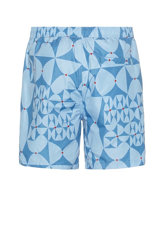 view 2 of 6 Mid Length Swimshort in Diamond Blue