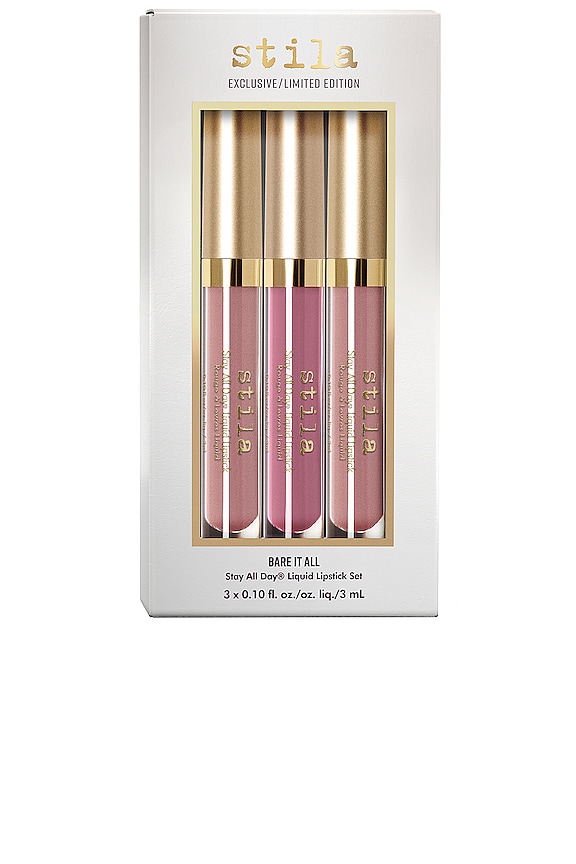 view 2 of 2 Bare It All Stay All Day Liquid Lipstick Set in Baci, Patina & Perla