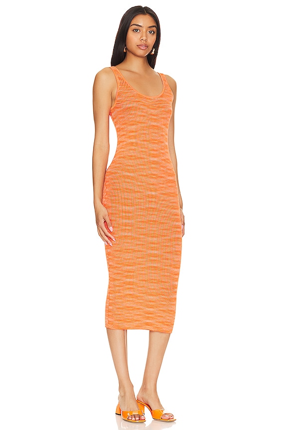 view 2 of 3 ROBE MI-LONGUE LEX in Tangerine