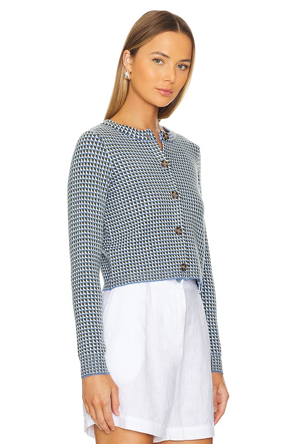 view 2 of 5 Poplar Cardigan in Cornflower Combo