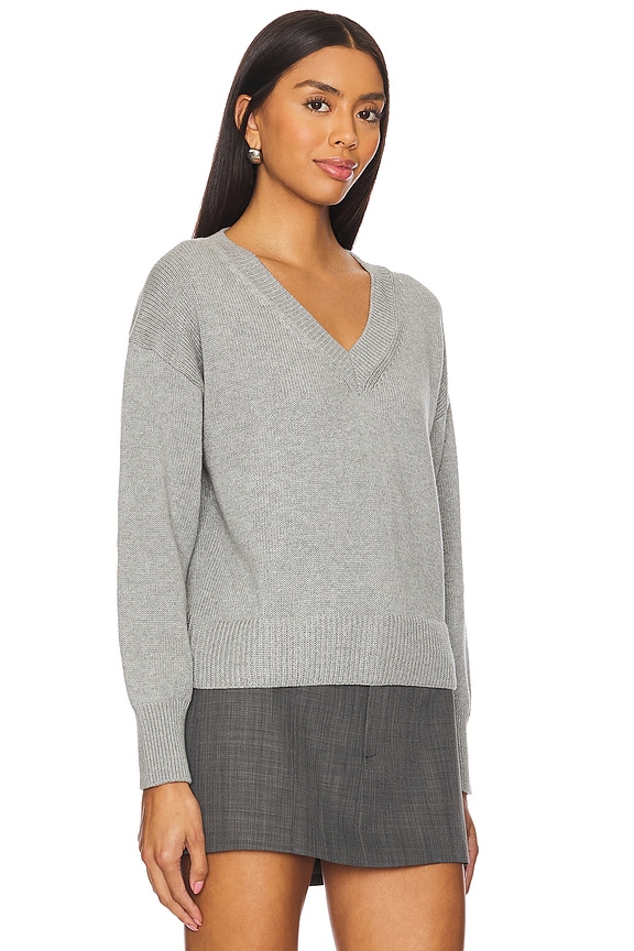 view 2 of 4 Nova Vneck Pullover in Heather Grey