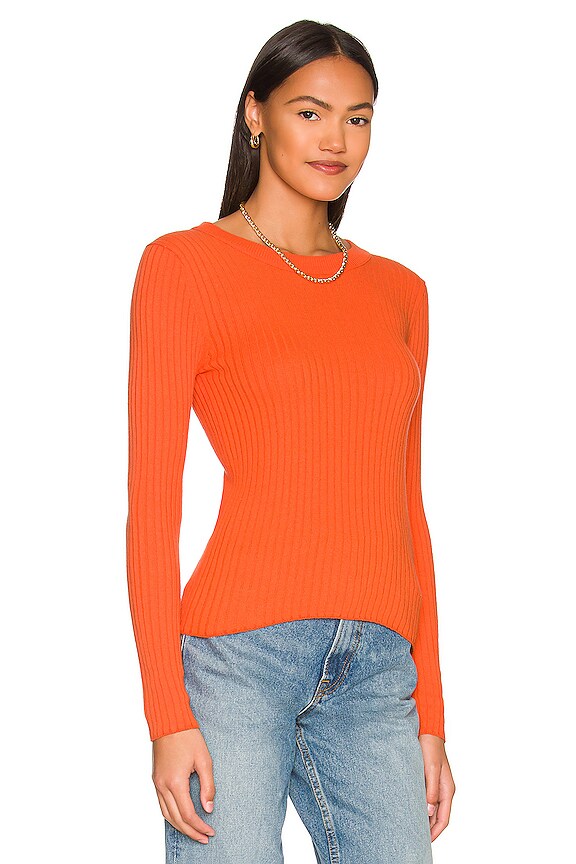 view 2 of 4 Knit Long Sleeve Top in Orange Poppy