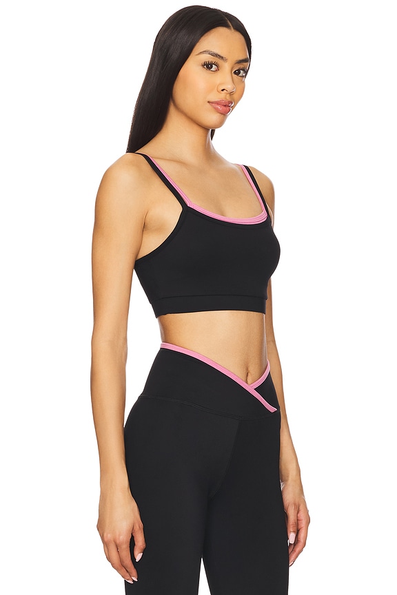 view 2 of 4 The Rhodes Bra in Black & Primrose