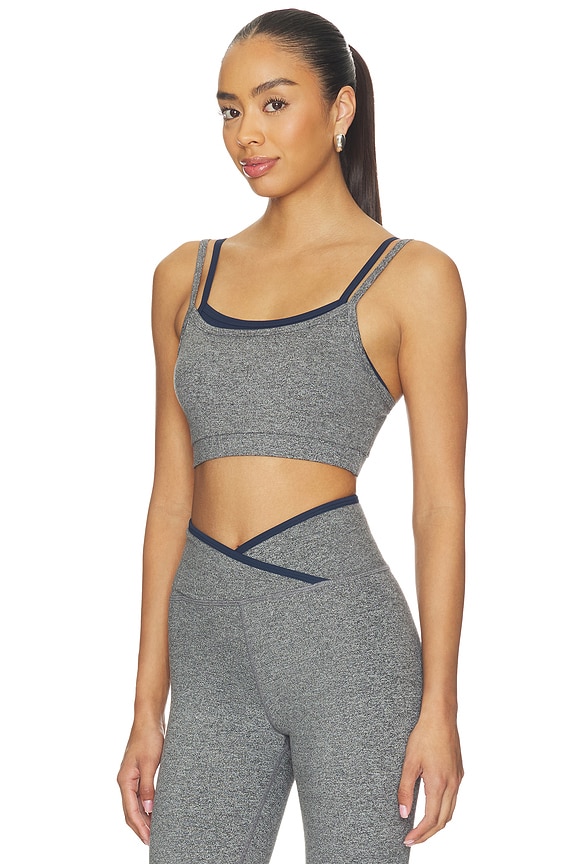 view 2 of 4 X Happily Grey The Rhodes Bra in Heather Grey & Navy
