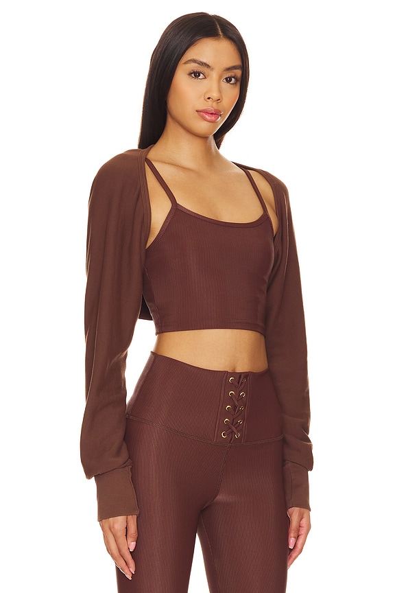 view 2 of 4 x REVOLVE The Shrug in Chocolate Rib